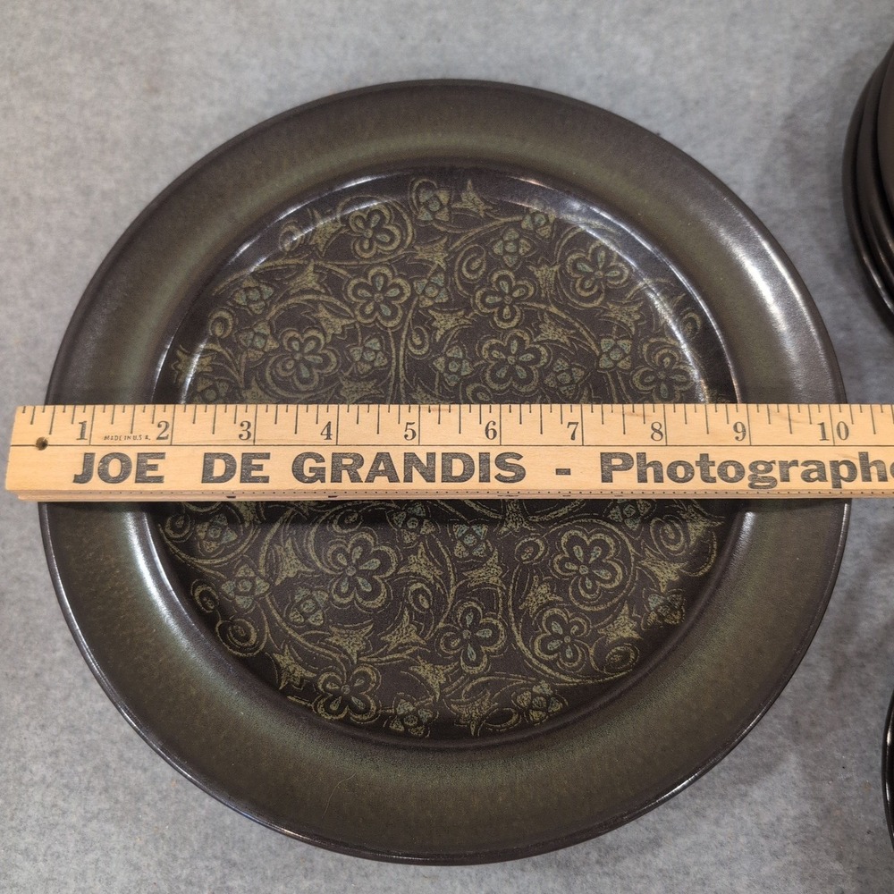 Franciscan Madeira Plates Set of 12 Dinner Salad Bread Butter Olive Green Brown - Picture 5 of 14